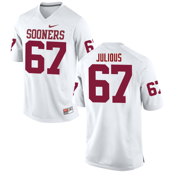 Oklahoma Sooners #67 Ashton Julious College Football Jerseys Game-White